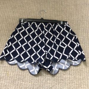 Navy printed shorts